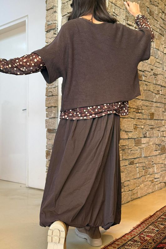 Bobby Mesh Layering Top Terrazzo Spot Chocolate